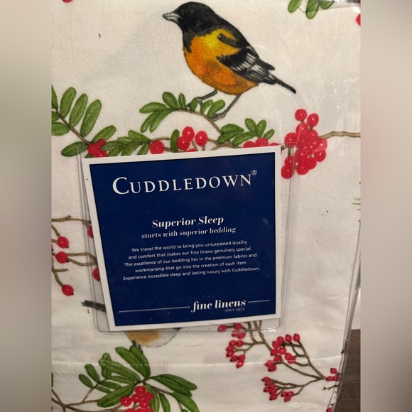 Cuddle down Cotton Winter Birds Flat Sheet Only - Picture 1 of 2